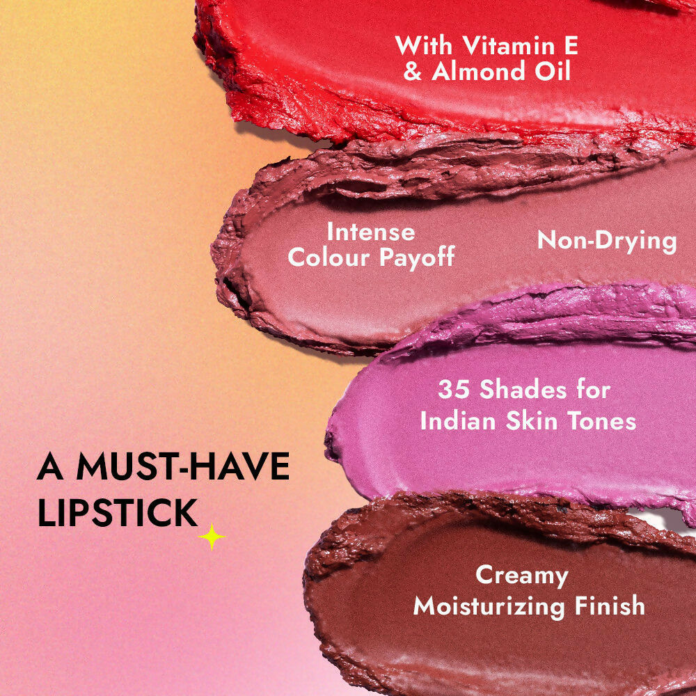Nykaa So Creme Creamy Matte Lipstick - Plum Luck | Grocsy