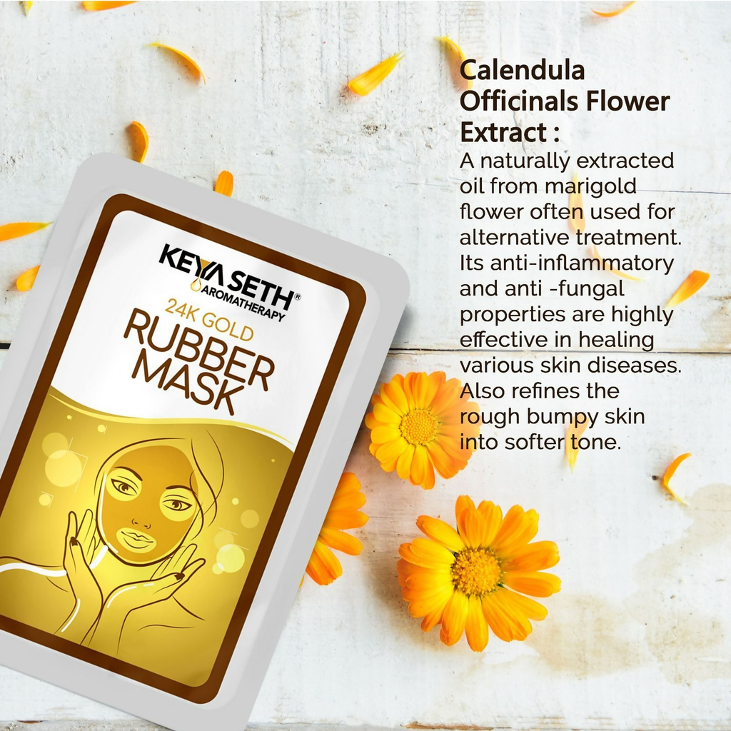 Keya Seth Aromatherapy 24k Gold Rubber Facial Mask | Grocsy