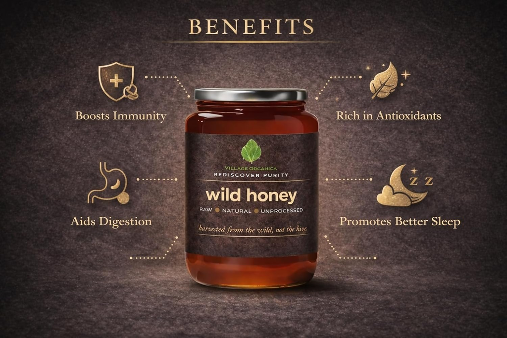 Village-Organica Raw Wild Honey | Grocsy
