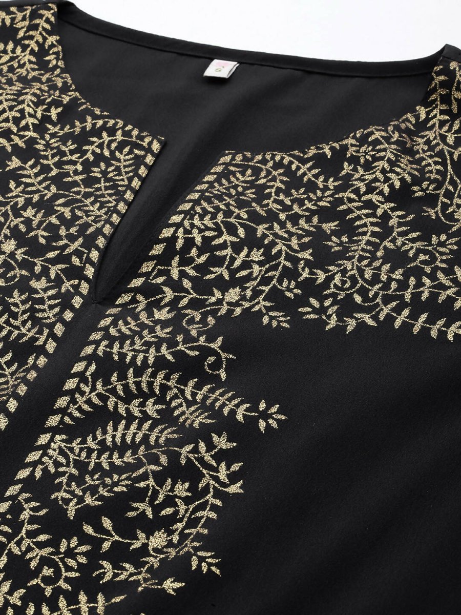 Ahalyaa Women's Traditional wear Kurta Set - Black | Grocsy