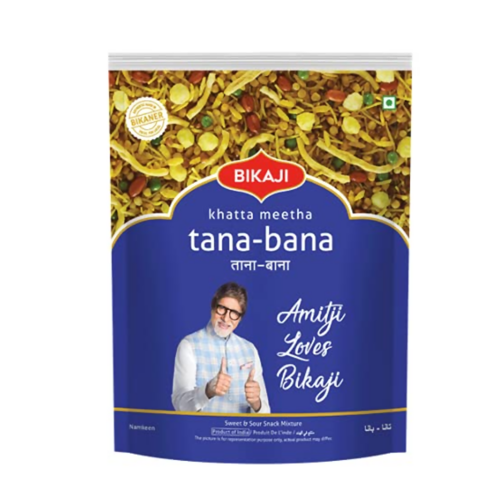 Bikaji Aslee Bikaneri - Khatta Meetha Tana-Bana Namkeen | Grocsy