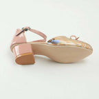 Tiny Bugs Girls Party Wear Ballerinas Heels - Peach | Grocsy
