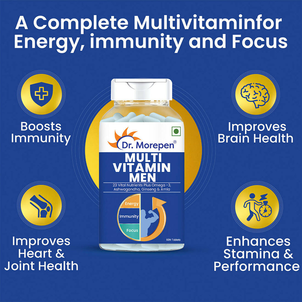 Dr. Morepen Gokshura & Multivitamin Men Tablets Combo | Grocsy