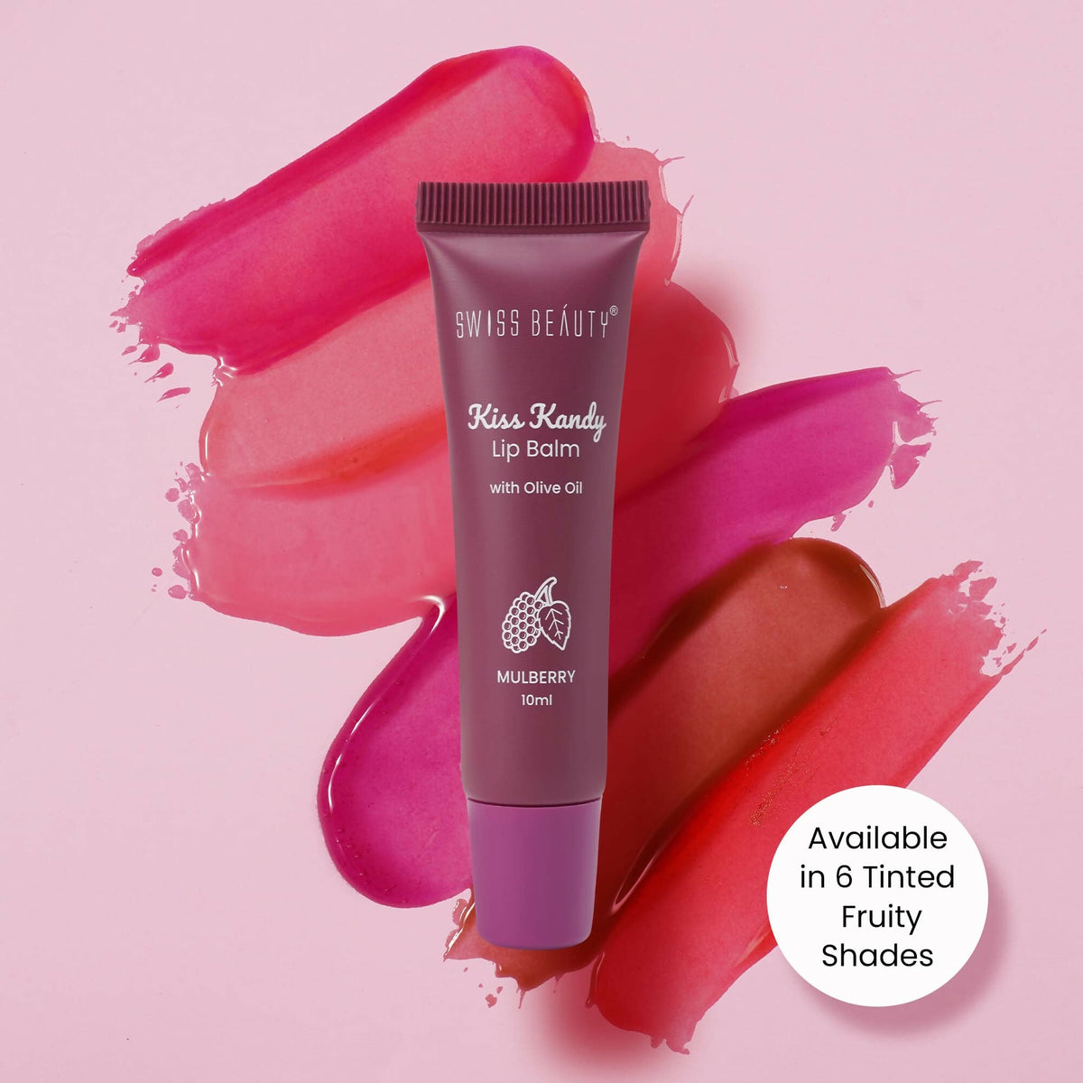 Swiss Beauty Kiss Kandy Lip Balm with Olive Oil - Mulberry | Grocsy