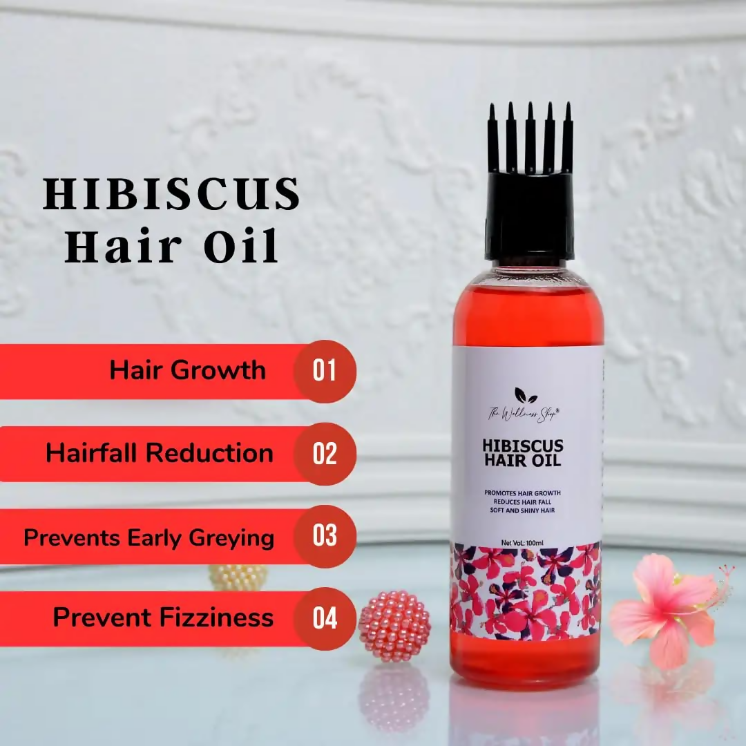 The Wellness Shop Hibiscus Hair Oil | Grocsy