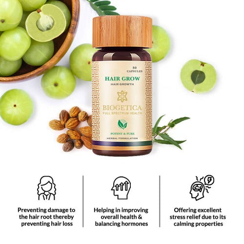 Biogetica Hairgrow Advance Hair Support Capsules | Grocsy