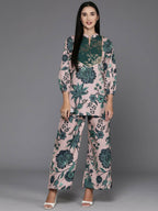 Ahalyaa Women's Traditional Wear Co-ods - Tan | Grocsy