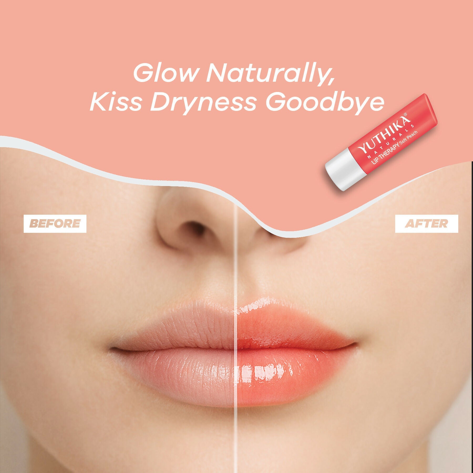 Yuthika Moisturizing Lip Balm – Soft Peach | Grocsy