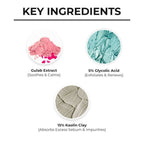 Dr. Sheth's Gulab & Glycolic Acid Face Mask Deep Exfoliating Face Pack For Even-toned Skin, For Normal to Oily Skin | Grocsy