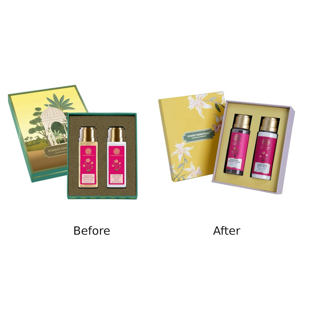 Forest Essentials Indian Rose Body Care Duo Gift Box | Grocsy