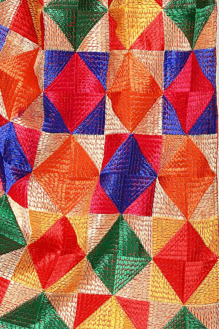 Joban Fashion Multi Color Cotton Embroidery Work Phulkari Dupatta | Grocsy