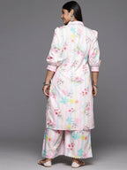Ahalyaa Women's Traditional wear Kurta Set - Pink | Grocsy