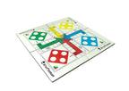 Kraftsman Wooden Portable Ludo Board Game for Kids and Adults (11?11 Inches) | Travel Pouch Included for Pawns and Dice | Grocsy