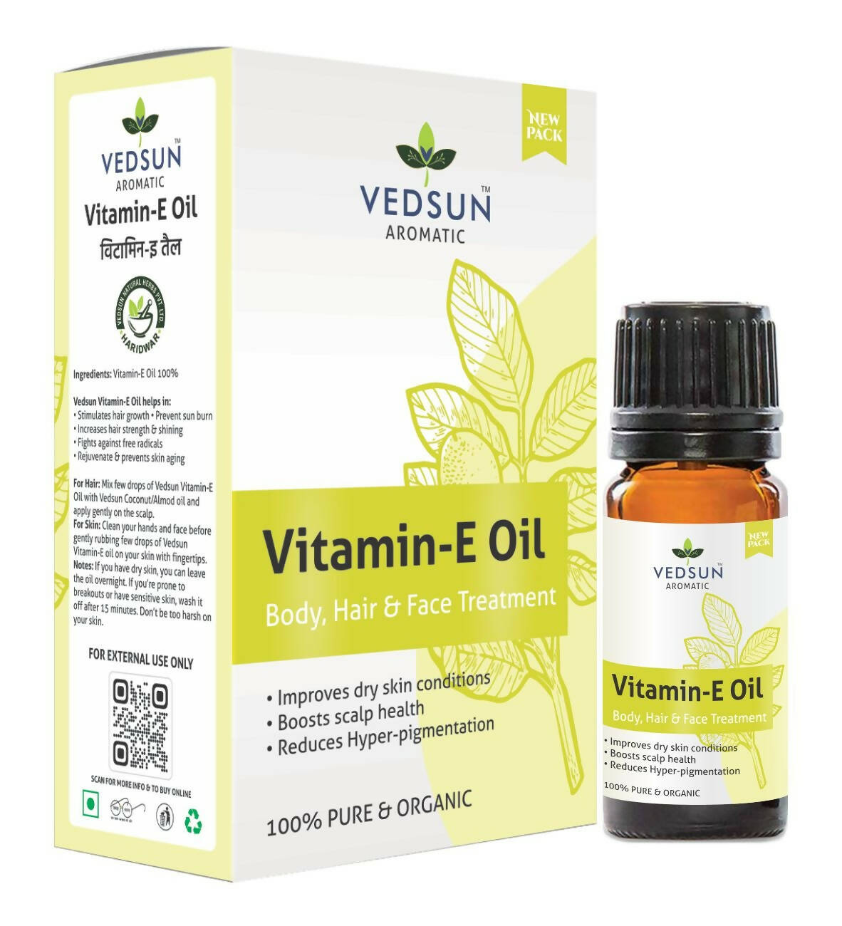 Vedsun Naturals Vitamin E Oil Pure & Organic for Skin | Grocsy