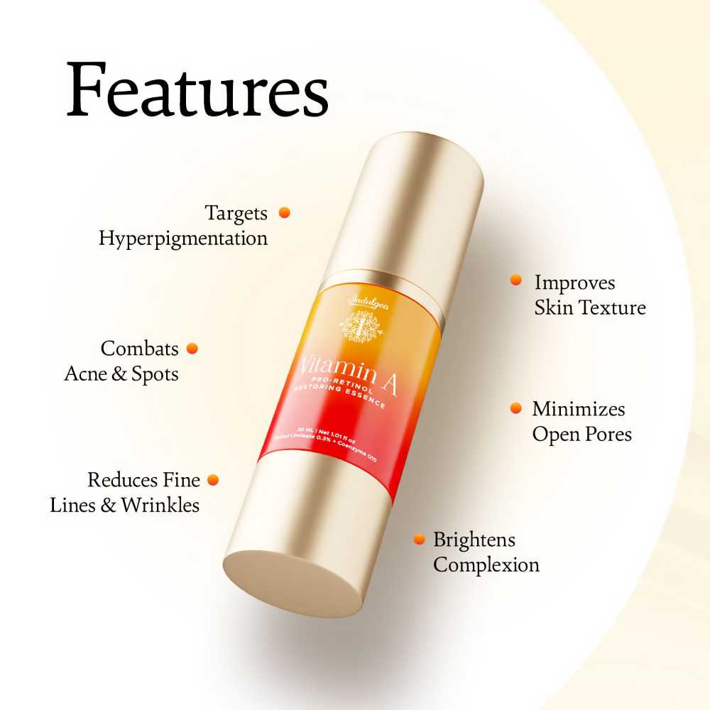 Indulgeo Essentials Vitamin A Pro-Retinol Restoring Essence Serum | Grocsy
