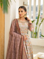 Functional Designer Grey Jam Silk Anarkali suit with Dupatta-Anbazaar | Grocsy