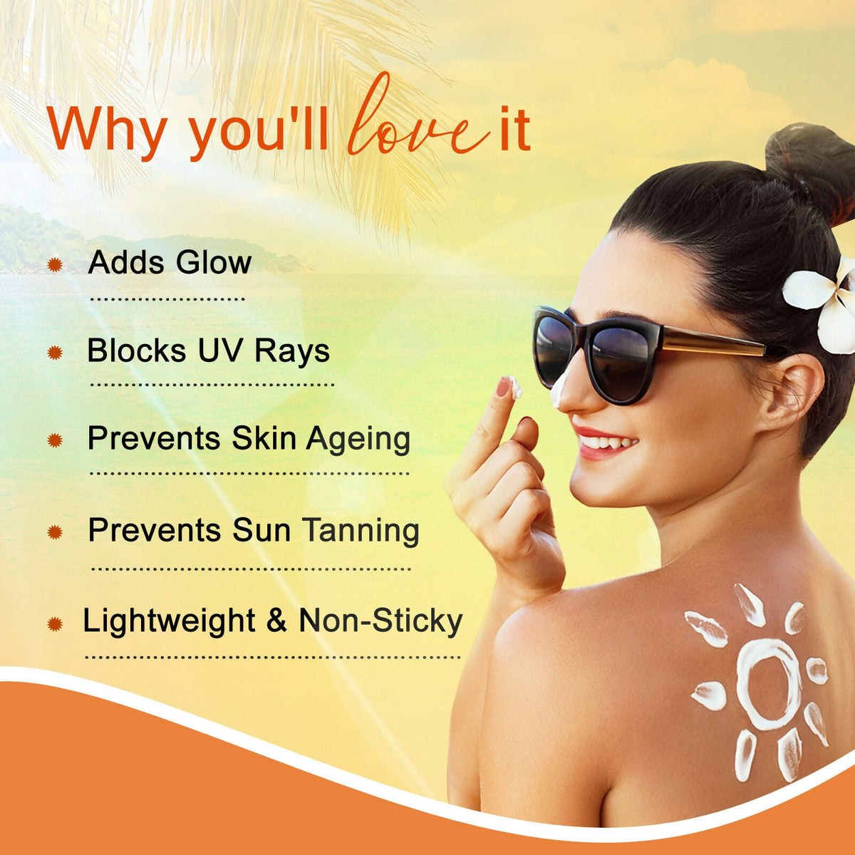Globus Naturals Vitamin C Sunscreen Cream with Goodness of Coconut & Papaya For Sun Protection All Skin Types | Grocsy