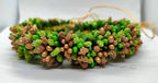 Green & Gold Pollens Hair Gajra | Grocsy