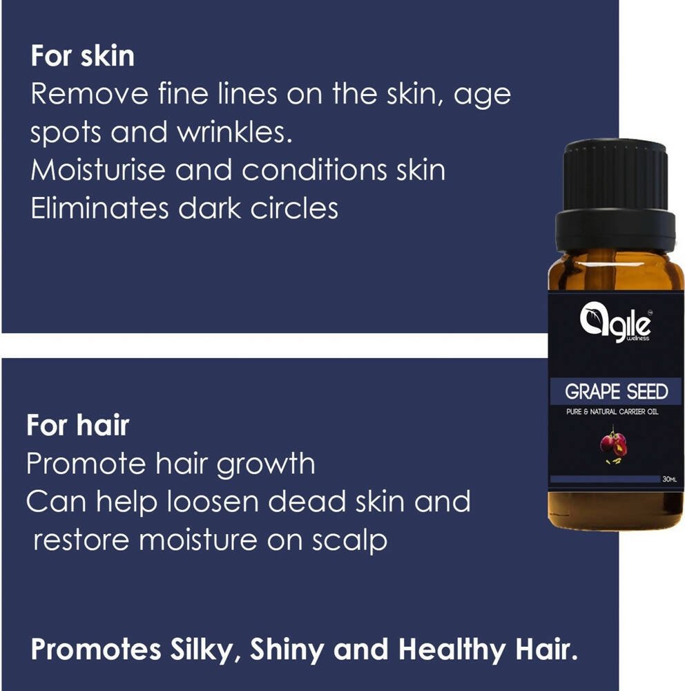 Agile Wellness Grape Seed Carrier Oil | Grocsy