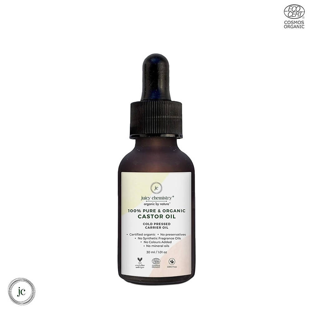 Juicy Chemistry Pure & Organic Castor Cold Pressed Carrier Oil | Grocsy