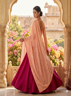 Teeya Creation Women's New Rani Pink Designer Lehenga Choli Set with Sequin Embroidery Work | Grocsy