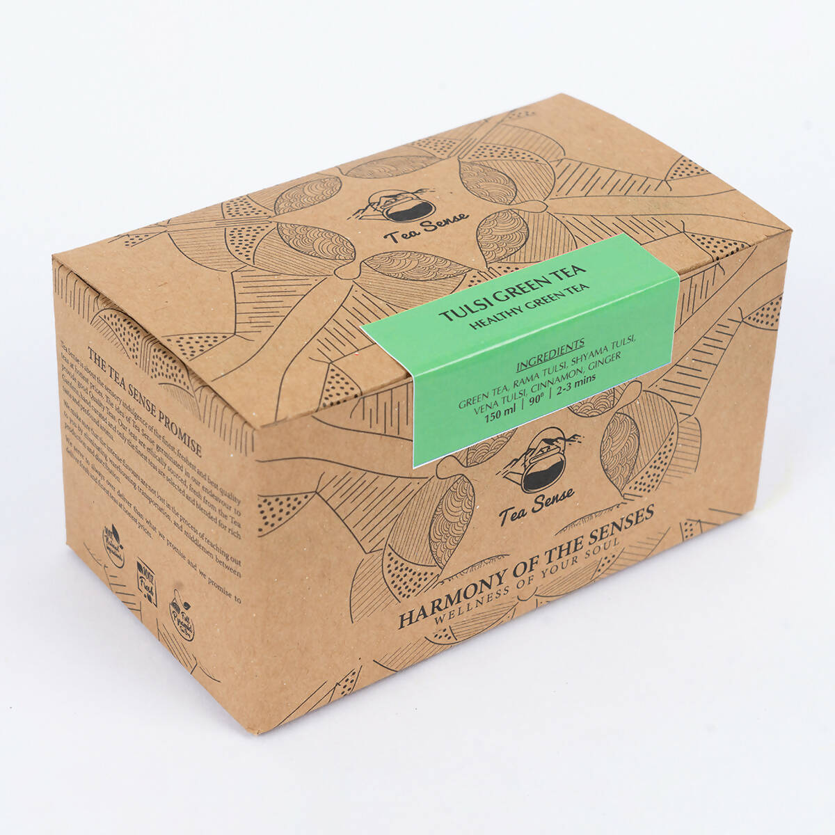 Tea Sense Tulsi Green Tea Bags Box | Grocsy