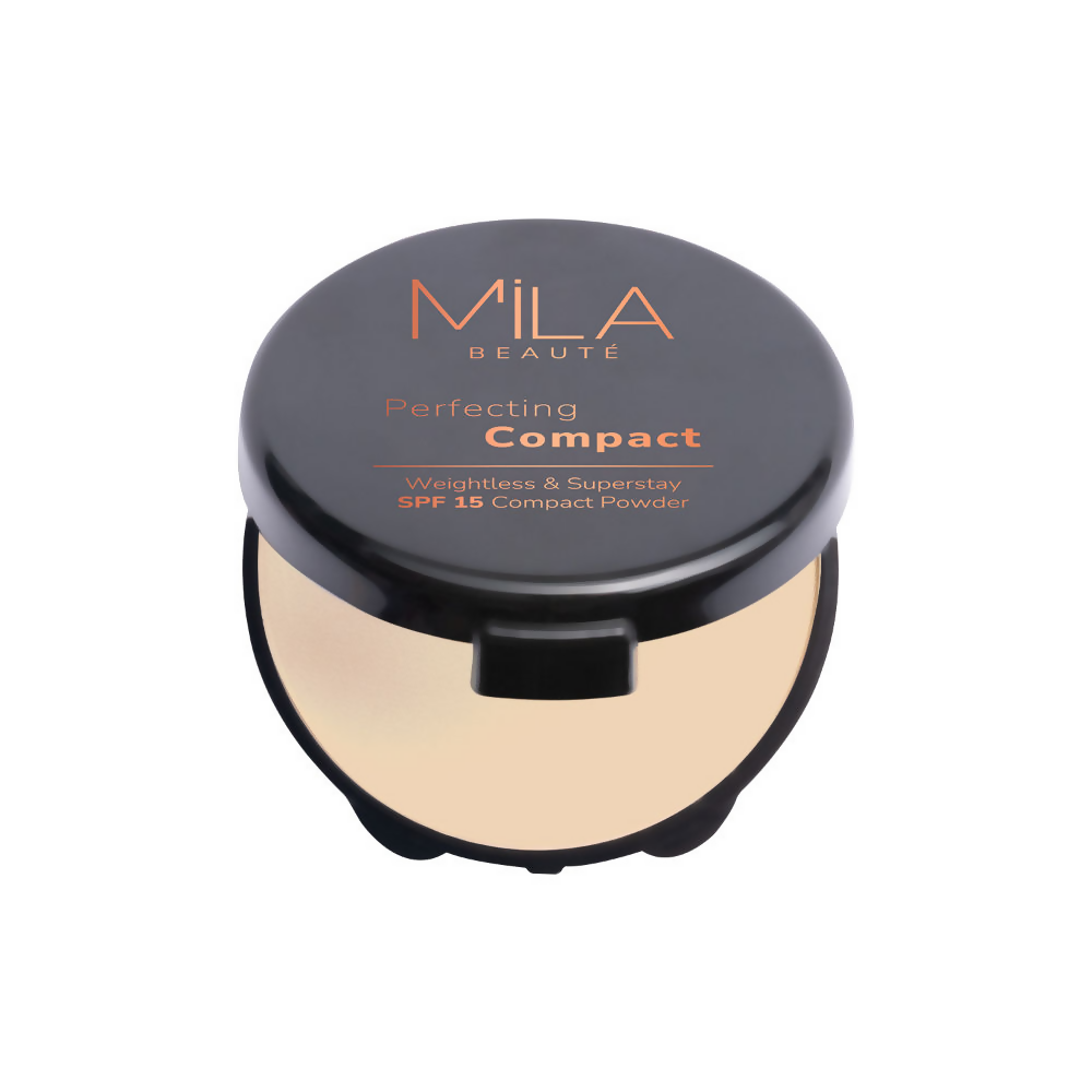 Mila Beaute Superstay Natural Matte Finish Perfecting Compact Powder with SPF 15 - Natural | Grocsy