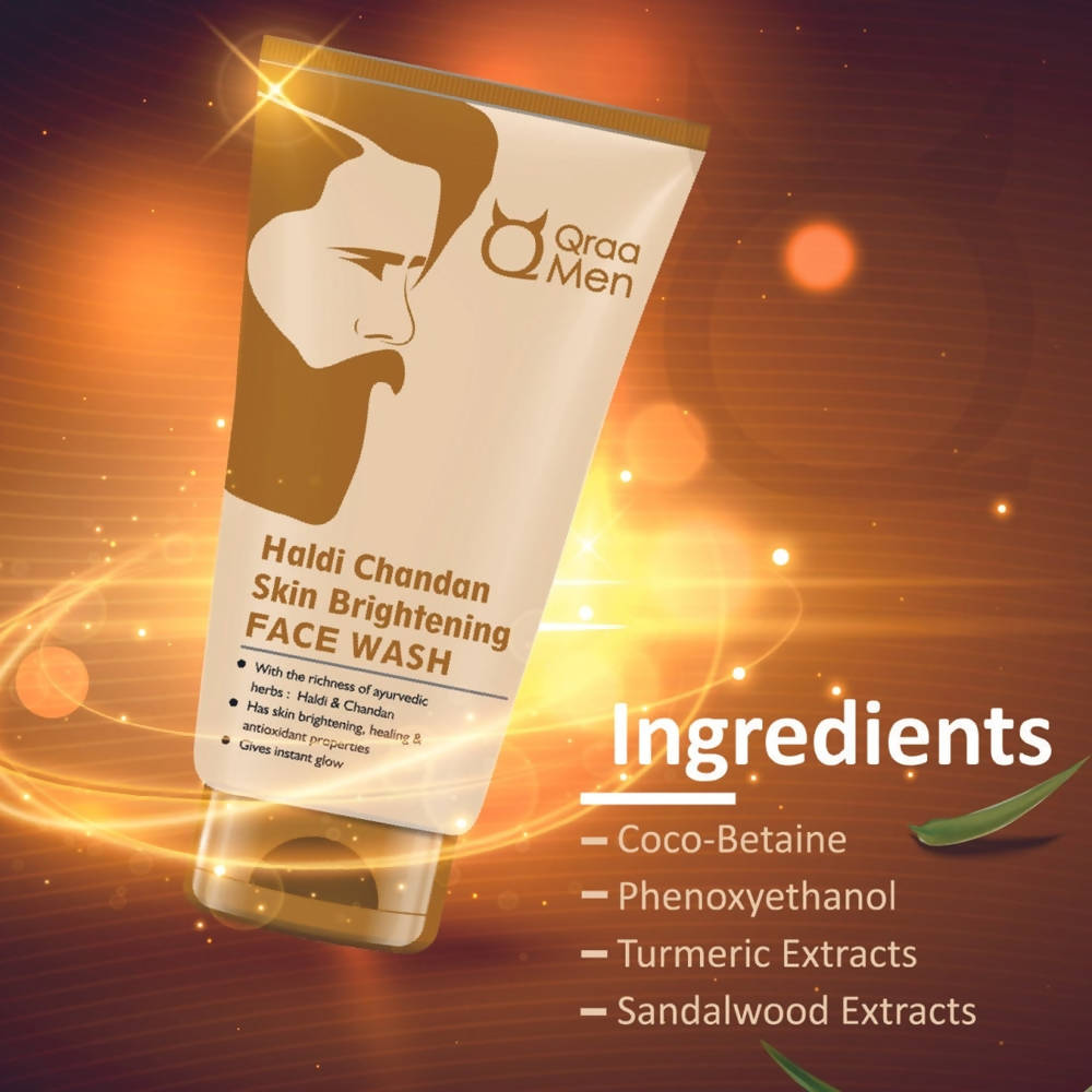 Qraa Men Haldi Chandan Skin Brightening Face Wash | Grocsy