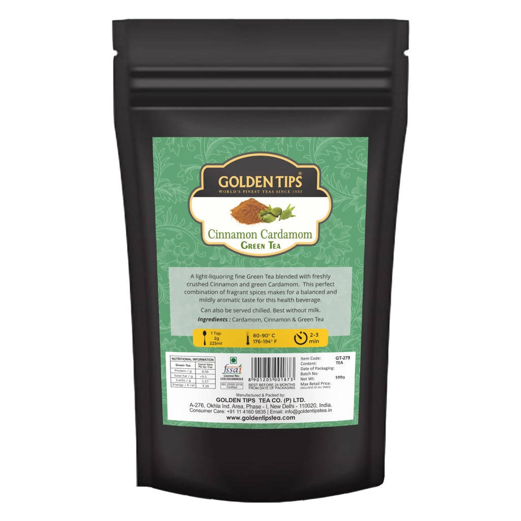 Golden Tips Cinnamon Cardamom Green Tea | Grocsy