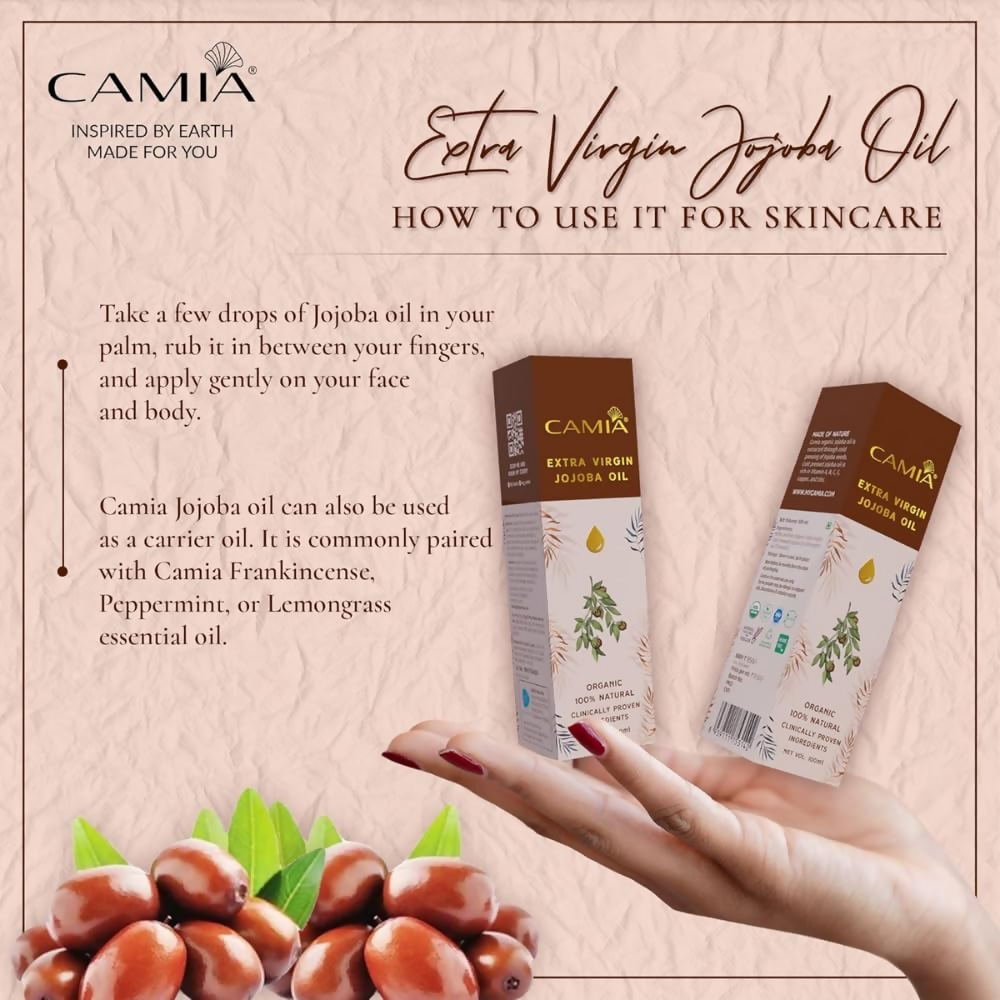 Camia Organic Extra Virgin Cold Pressed Jojoba Oil | Grocsy