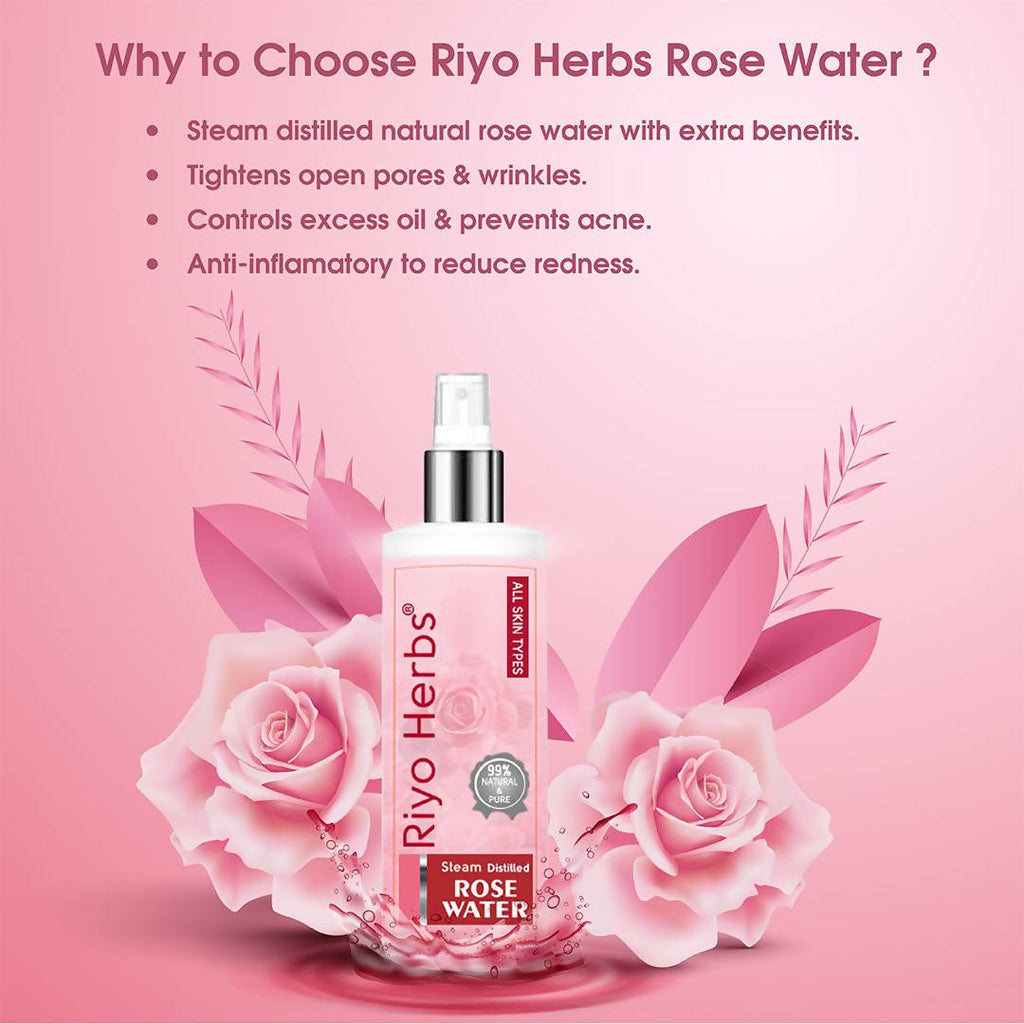Riyo Herbs Steam Distilled Rose Water | Grocsy