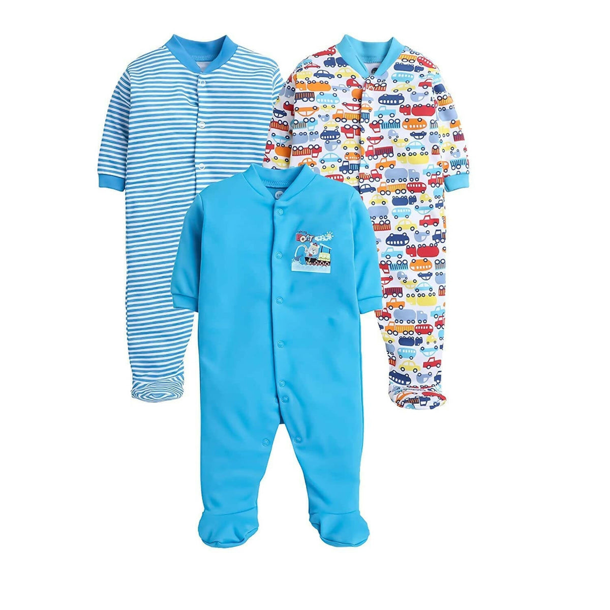 Daddy - G Rompers/Sleepsuits/Jumpsuit /Night Suits for New Born Babies - Turquoise | Grocsy