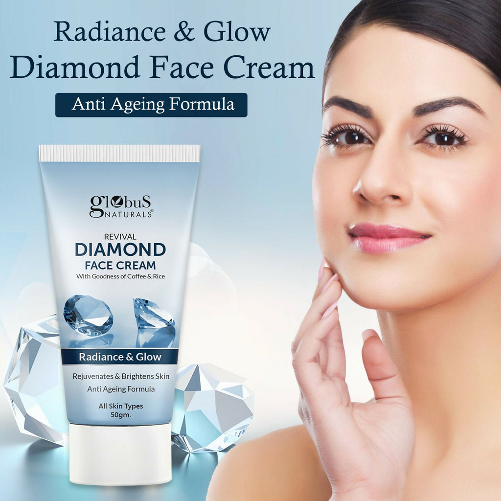 Globus Naturals Revival Diamond Face Cream, Suitable For All Skin Types | Grocsy