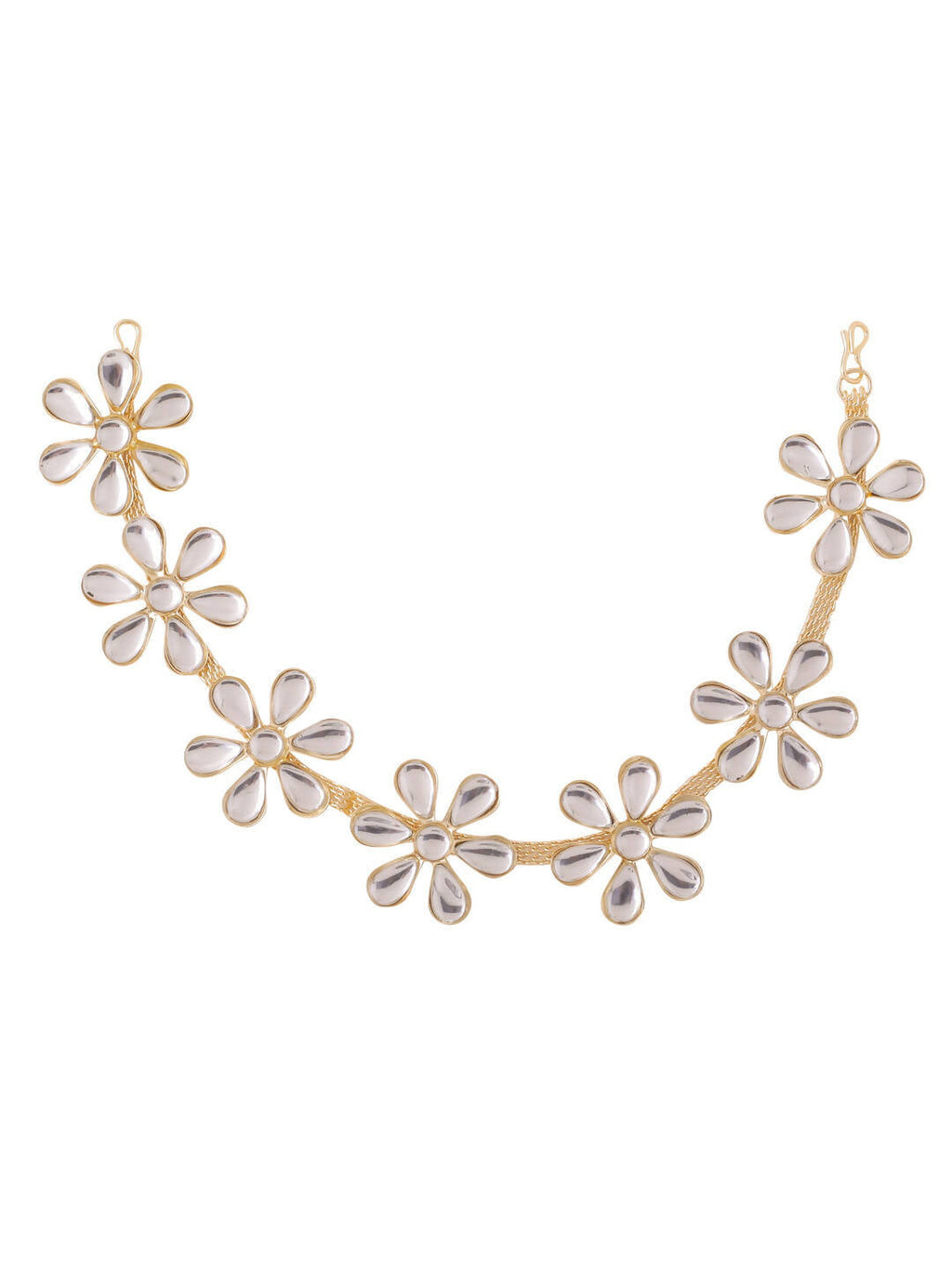 NVR Women's Gold-Polished Traditional Trending Matha Patti | Grocsy