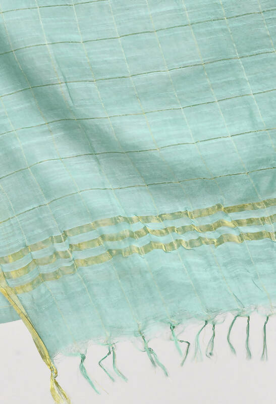 Mominos Fashion Moeza Women's Cotton Zari Box Pista Green Dupatta | Grocsy