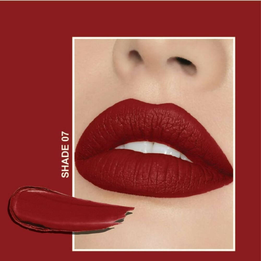 Flicka Tomato Brown Matte Finish Lipstick Shade 07 | Grocsy