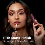 Pilgrim Liquid Matte Lipstick with Hyaluronic Acid - Flirty Rose | Grocsy