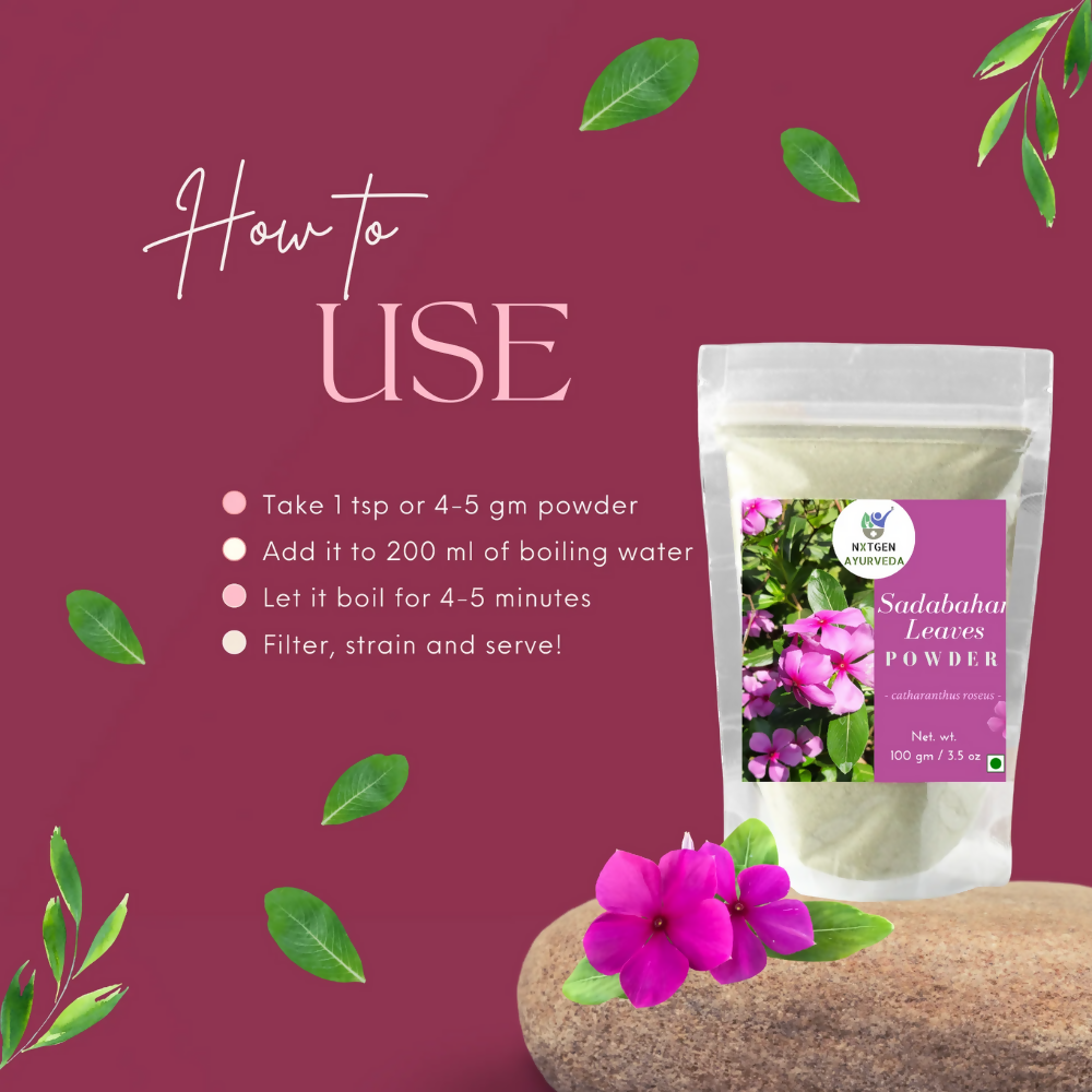 Nxtgen Ayurveda Sadabahar Leaves Powder | Grocsy