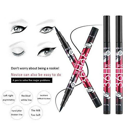 Favon Pack of 2 Waterproof 36hrs Stay Eyeliner Pens | Grocsy