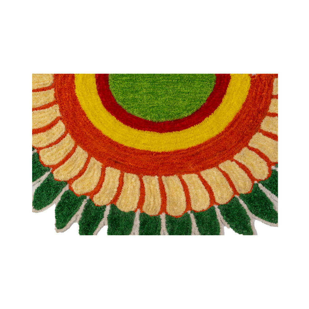 Kundan HandiKrafts Flower Mat Semi Design 1 | Grocsy