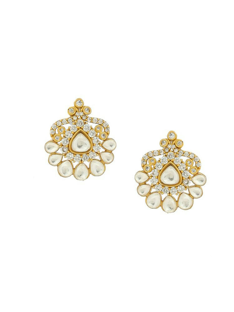 Kundan Antique Finish Earrings and Necklace set - Ruby Raang | Grocsy