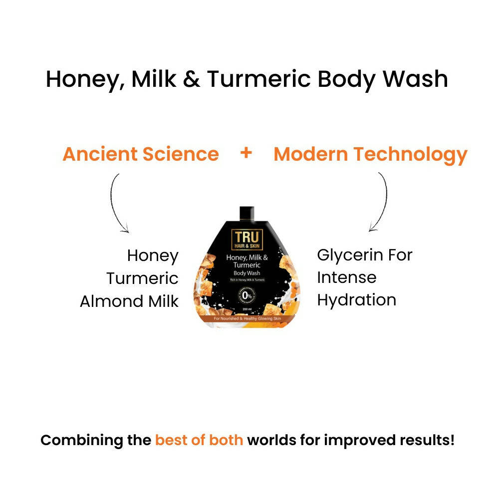 Tru Hair & Skin Honey, Milk & Turmeric Body Wash | Grocsy