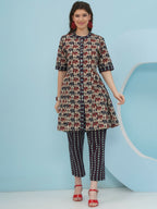 Joban Fashion Elephant Printed Co Ord Set - Beige | Grocsy