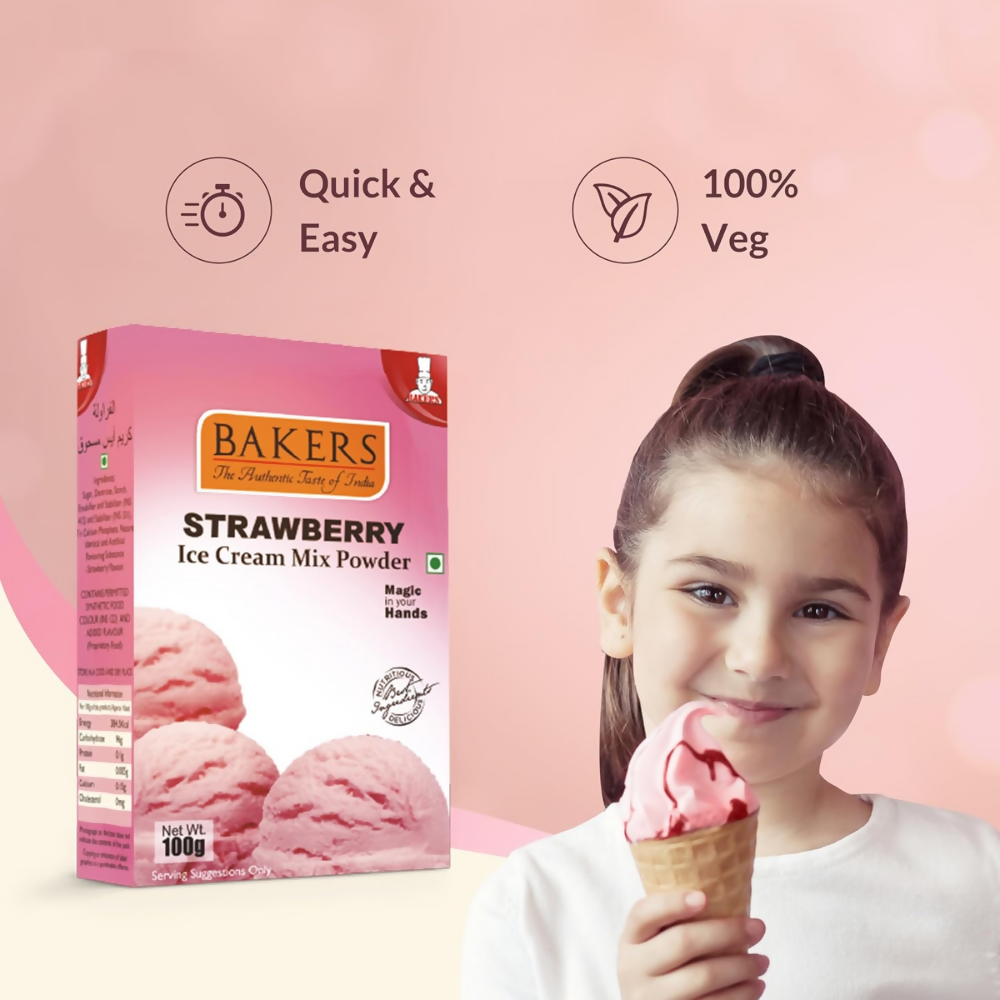 BAKERS Strawberry Ice Cream Powder | Grocsy