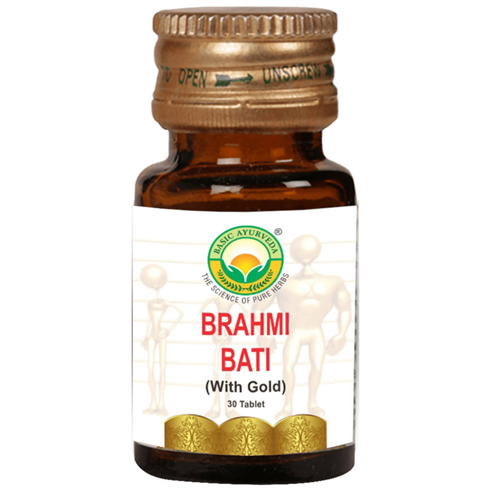 Basic Ayurveda Brahmi Bati With Gold | Grocsy