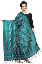 Vamika Rama Green Dot Printed Khadi Bhagalpuri Latest Dupatta | Grocsy