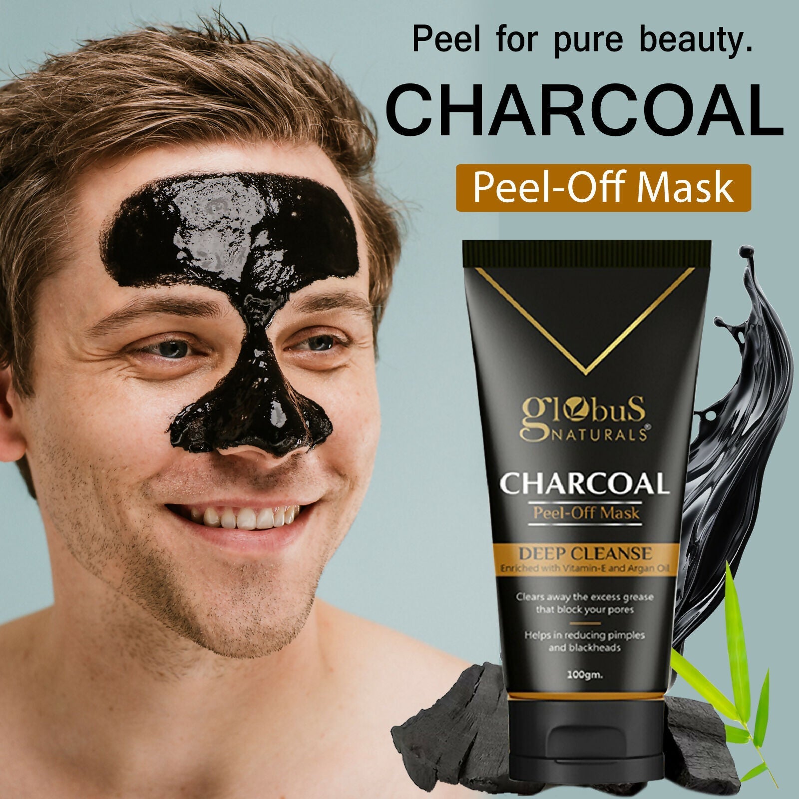 Globus Naturals Charcoal Peel Off Mask | Grocsy