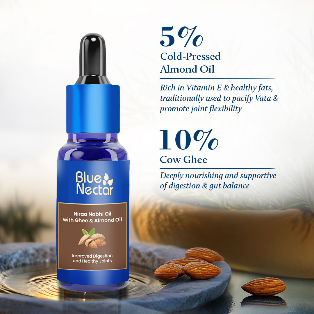 Blue Nectar Niraa Nabhi Oil with Almond Oil | Grocsy