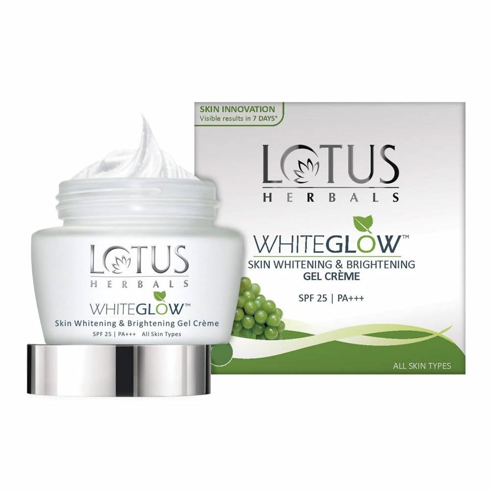 Lotus Herbals Whiteglow Skin Whitening And Brightening Gel Cream (SPF-25) | Grocsy
