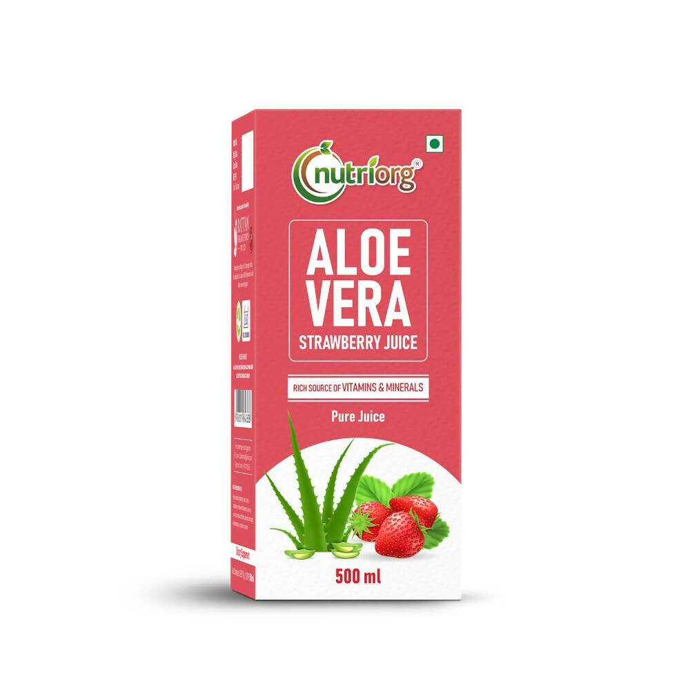 Nutriorg Aloevera Strawberry Juice | Grocsy